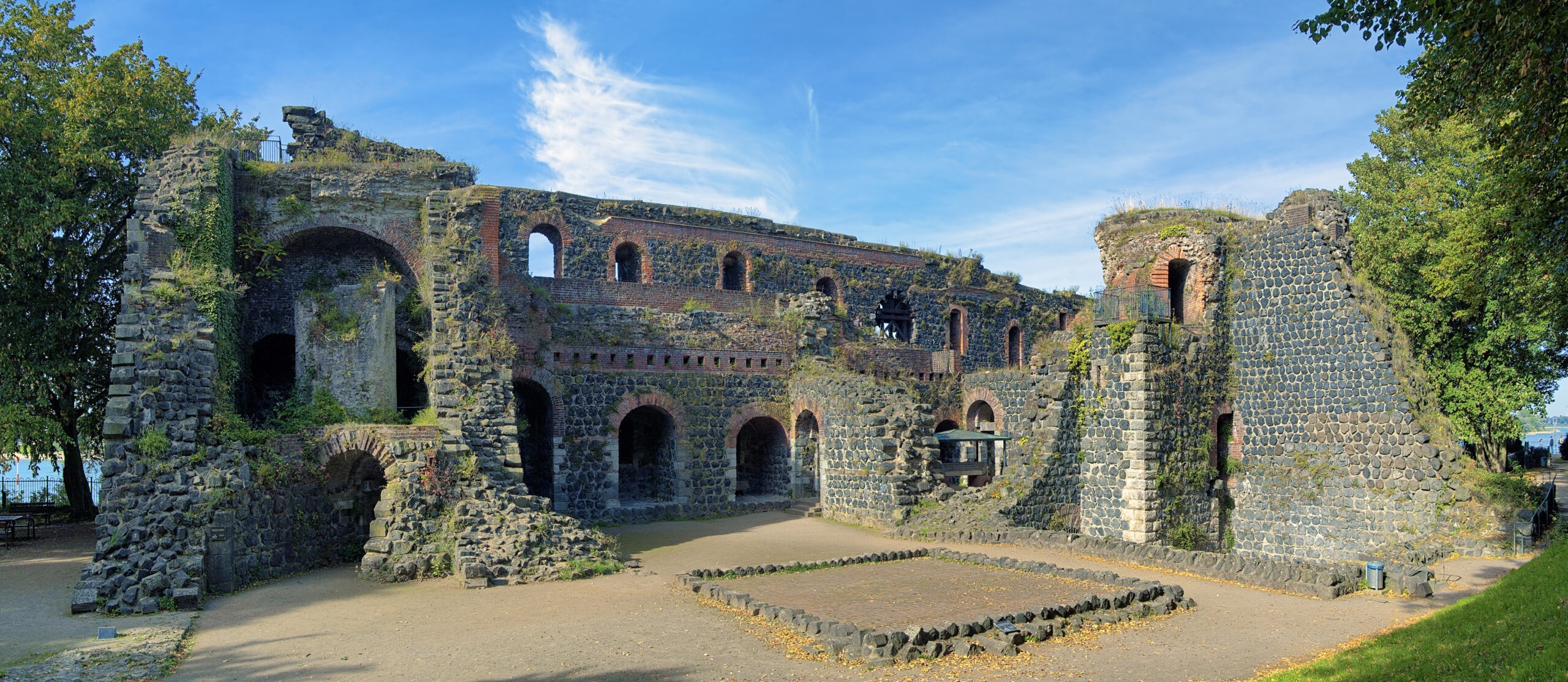 Ruins of Kaiserpfalz in Kaiserswerth district of Dusseldorf